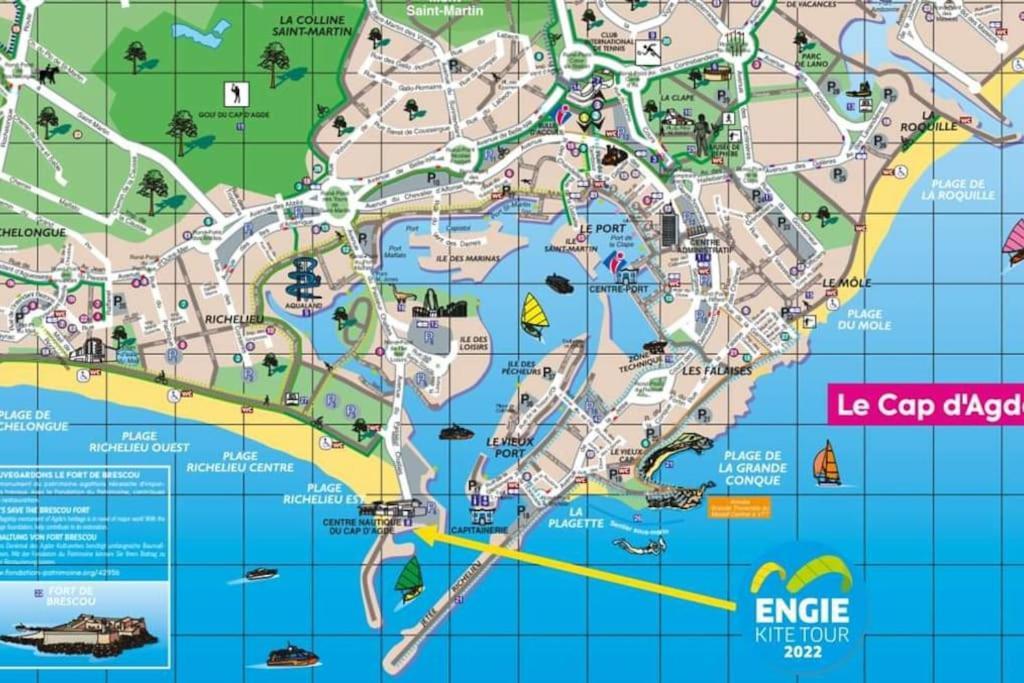 Appartement Le Florid Cap D'Agde, T2 , 4 Pers, 200M Plage, Terrasse 外观 照片